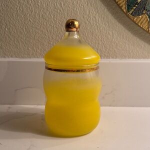 Vintage Blendo Yellow Candy Jar with Lid